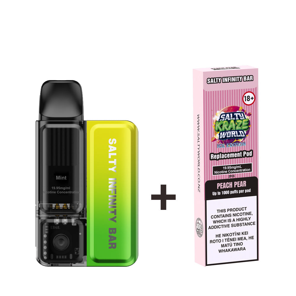 [Ice Edition] Mint Disposable Vape + 2 x Replacement Pods COMBO