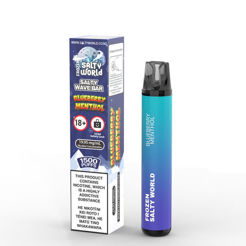 Salty Wave Bar Blueberry Menthol Disposable Vape | Shosha Vape NZ